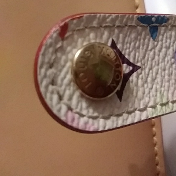 Authentic Louis Vuitton Multi Color Murakami Kiss Clasp Wallet, Dustbag & Box - Picture 4 of 17